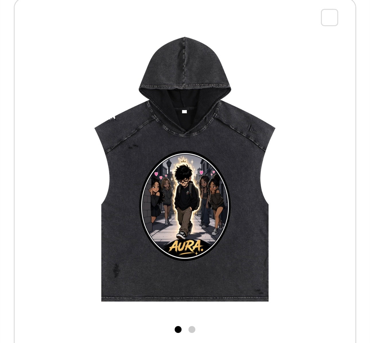Aura Washed Hooded Tank Top