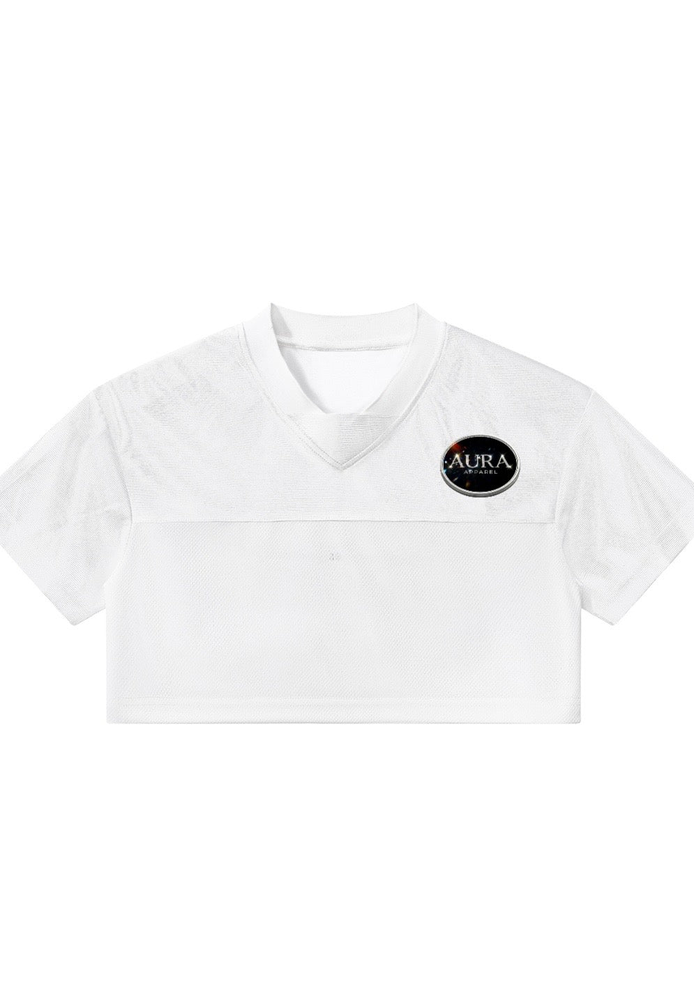 Women Crop V neck Jersey