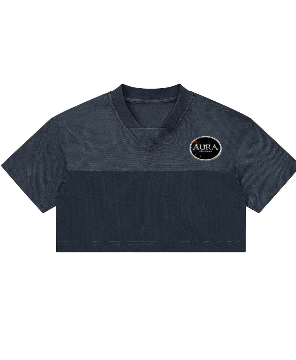Women Crop V neck Jersey