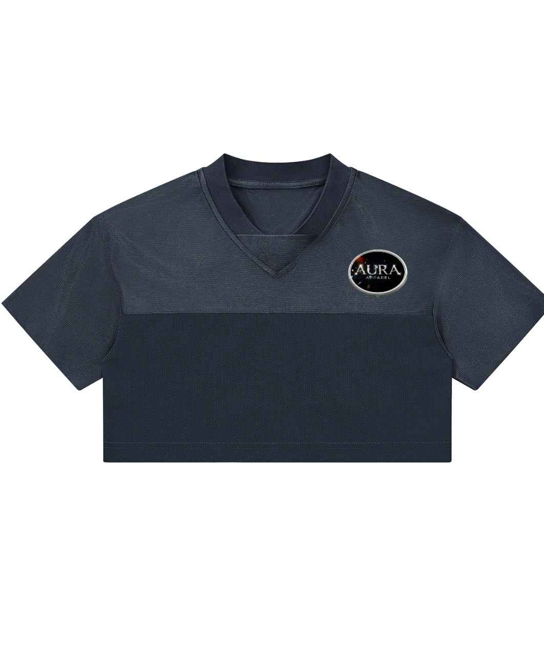 Women Crop V neck Jersey